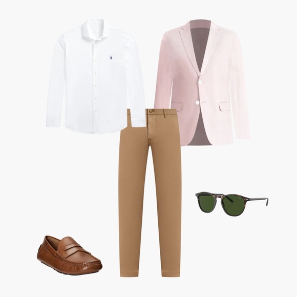 NWT Ralph Lauren Pink All Linen Suit Jacket Mens 38R Lassiter - Picture 6 of 16